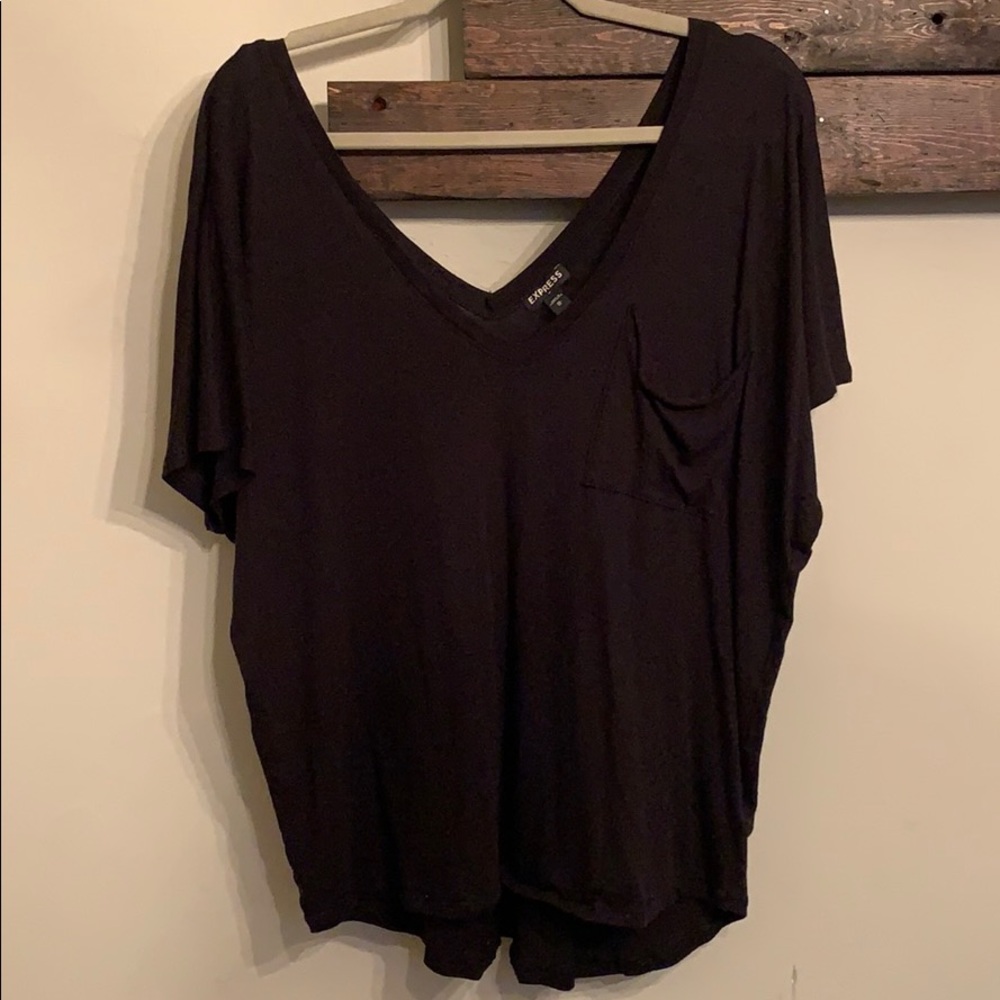 Express Deep double V neck
